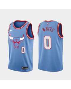 Men's Chicago Bulls #0 Coby White Blue 2019 City Edition Stitched NBA Jersey