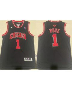 Men's Chicago Bulls #1 Derrick Rose Black Stitched Basketball Jersey