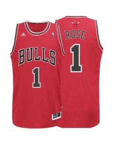 Men's Chicago Bulls #1 Derrick Rose Red Stitched Basketball Jersey (Red Rose)