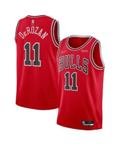 Men's Chicago Bulls #11 DeMar DeRozan 75th Anniversary Red Swingman Stitched Basketball Jersey