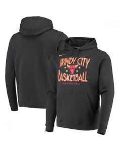 Men's Chicago Bulls 2021 Black City Edition Story Club Pullover Hoodie