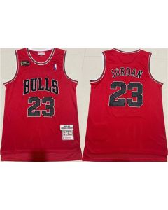 Men's Chicago Bulls #23 Michael Jordan 1997-98 Red Throwback Stitched Jersey (Red)