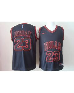 Men's Chicago Bulls #23 Michael Jordan 2017 Black Bulls Fashion Stitched NBA Jersey