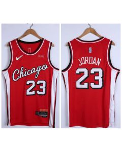 Men's Chicago Bulls #23 Michael Jordan 75th Anniversary Red Edition Swingman Stitched Basketball Jersey
