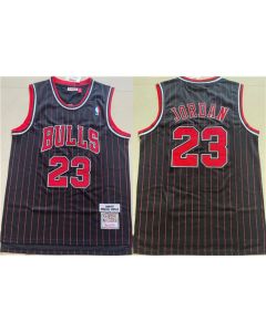 Men's Chicago Bulls #23 Michael Jordan Black 1996-97 Throwback Stitched Jersey