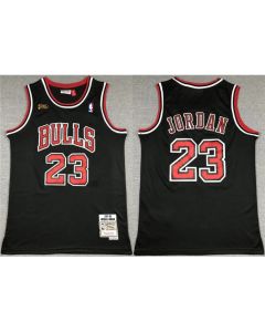 Men's Chicago Bulls #23 Michael Jordan Black 1997-98 Stitched Jersey