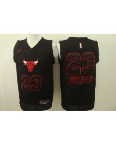 Men's Chicago Bulls #23 Michael Jordan Black Bull Head Fashion Stitched NBA Jersey