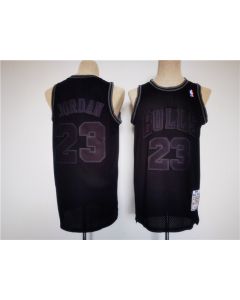 Men's Chicago Bulls #23 Michael Jordan Black Stitched Basketball Jersey (Black)