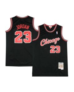 Men's Chicago Bulls #23 Michael Jordan Black Stitched Basketball Jersey (Style 6)