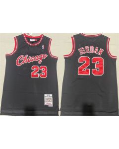 Men's Chicago Bulls #23 Michael Jordan Black Stitched Basketball Jersey (Style 7)