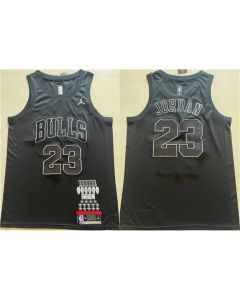Men's Chicago Bulls #23 Michael Jordan Black Stitched Basketball Jersey