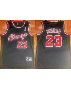 Men's Chicago Bulls #23 Michael Jordan Black Stitched Jersey (Style 2)