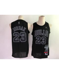 Men's Chicago Bulls #23 Michael Jordan Black Stitched Jersey (Style 5)