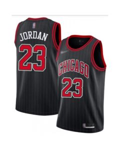 Men's Chicago Bulls #23 Michael Jordan Black Stitched Jersey (Style 6)