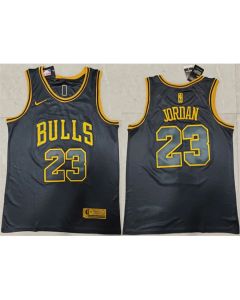 Men's Chicago Bulls #23 Michael Jordan Black Stitched NBA Jersey
