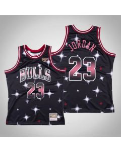 Men's Chicago Bulls #23 Michael Jordan Black Swingman Classic Airbrush Stitched Jersey