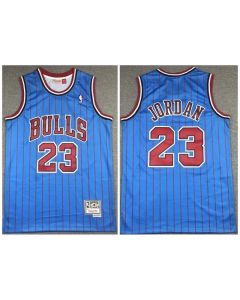 Men's Chicago Bulls #23 Michael Jordan Bule Throwback Stitched Jersey