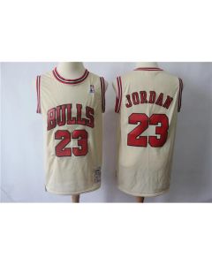 Men's Chicago Bulls #23 Michael Jordan Cream Hardwood Classics Stitched Jersey