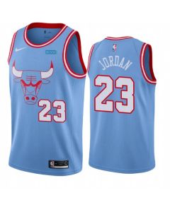 Men's Chicago Bulls #23 Michael Jordan Light Blue Stitched Basketball Jersey
