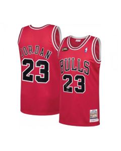 Men's Chicago Bulls #23 Michael Jordan Red 1997-98 Throwback Stitched Jersey (1997)
