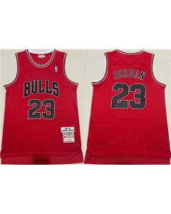 Men's Chicago Bulls #23 Michael Jordan Red 1997-98 Throwback Stitched Jersey (Red)