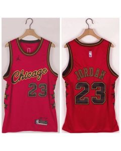 Men's Chicago Bulls #23 Michael Jordan Red Championship Stitched Jersey