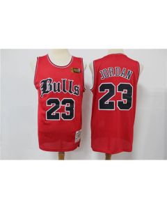 Men's Chicago Bulls #23 Michael Jordan Red Old English Faded Stitched Jersey