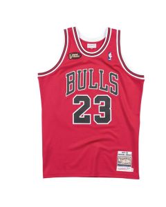 Men's Chicago Bulls #23 Michael Jordan Red Road Finals 1997-98 Stitched NBA Jersey
