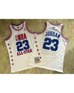 Men's Chicago Bulls #23 Michael Jordan White 1988 All-Star Throwback Stitched Jersey