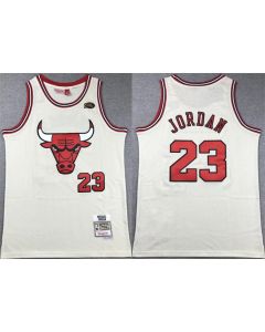 Men's Chicago Bulls #23 Michael Jordan White Stitched Basketball Jersey (Style 2)
