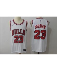 Men's Chicago Bulls #23 Michael Jordan White Stitched NBA Jersey