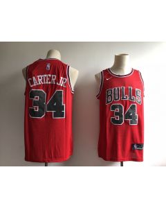 Men's Chicago Bulls #34 Wendell Carter Jr. Red Swingman Stitched NBA Jersey