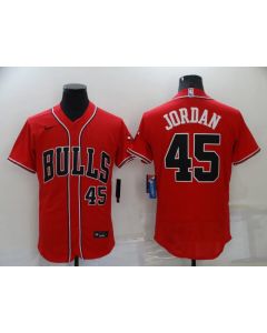 Men's Chicago Bulls #45 Michael Jordan Red Flex Base Stitched Jersey