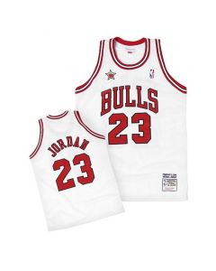 Men's Chicago Bulls #45 Michael Jordan White Throwback Stitched Jersey