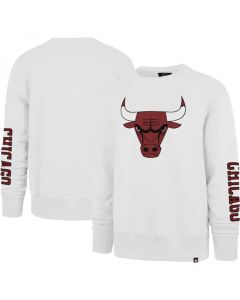 Men's Chicago Bulls '47 White 2022/23 City Edition Two-Peat Headline Pullover Sweatshirt