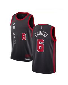 Men's Chicago Bulls #6 Alex Caruso Black 2023/24 City Edition Stitched Basketball Jersey