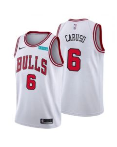 Men's Chicago Bulls #6 Alex Caruso White Edition Swingman Stitched Basketball Jersey