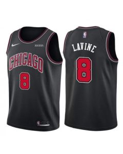 Men's Chicago Bulls #8 Zach LaVine Black Stitched Basketball Jersey