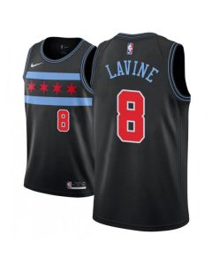 Men's Chicago Bulls #8 Zach lavine Black Stitched Basketball Jersey