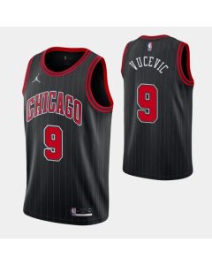 Men's Chicago Bulls #9 Nikola Vucevic Black Stitched Basketball Jersey