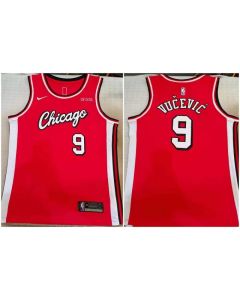 Men's Chicago Bulls #9 Nikola Vucevic Red Stitched Basketball Jersey