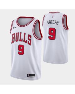 Men's Chicago Bulls #9 Nikola Vucevic White City Stitched Basketball Jersey