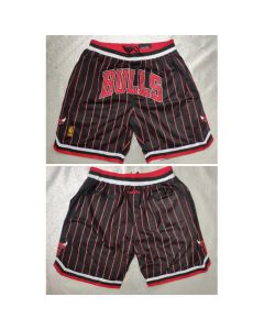 Men's Chicago Bulls Black&Red Shorts (Run Small)