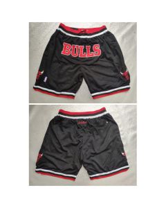 Men's Chicago Bulls Black Shorts (Run Small) (Black)