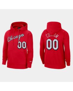Men's Chicago Bulls Customized Red Pullover Hoodie