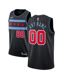 Men's Chicago Bulls Personalized City Edition Stitched NBA Jersey