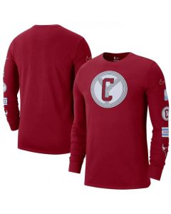 Men's Chicago Bulls Red 2022/23 City Edition Essential Expressive Long Sleeve T-Shirt (Red)
