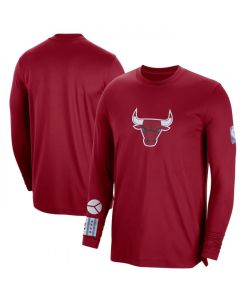 Men's Chicago Bulls Red 2022/23 City Edition Essential Expressive Long Sleeve T-Shirt