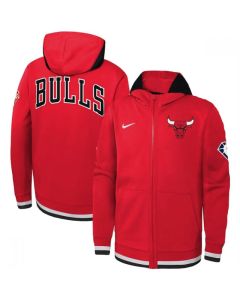Men's Chicago Bulls Red 75th Anniversary Performance Showtime Full-Zip Hoodie Jacket