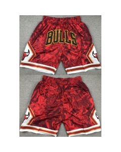 Men's Chicago Bulls Red Shorts (Run Small) 001